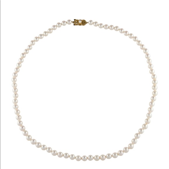 Mikimoto 18K akoya pearl necklace - Picture 4 of 7